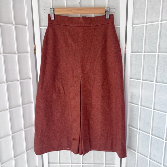 Vintage Pierre and Phillippe Rust Orange Brown Wool Pencil Skirt | Size 6 - Picture 1 of 8